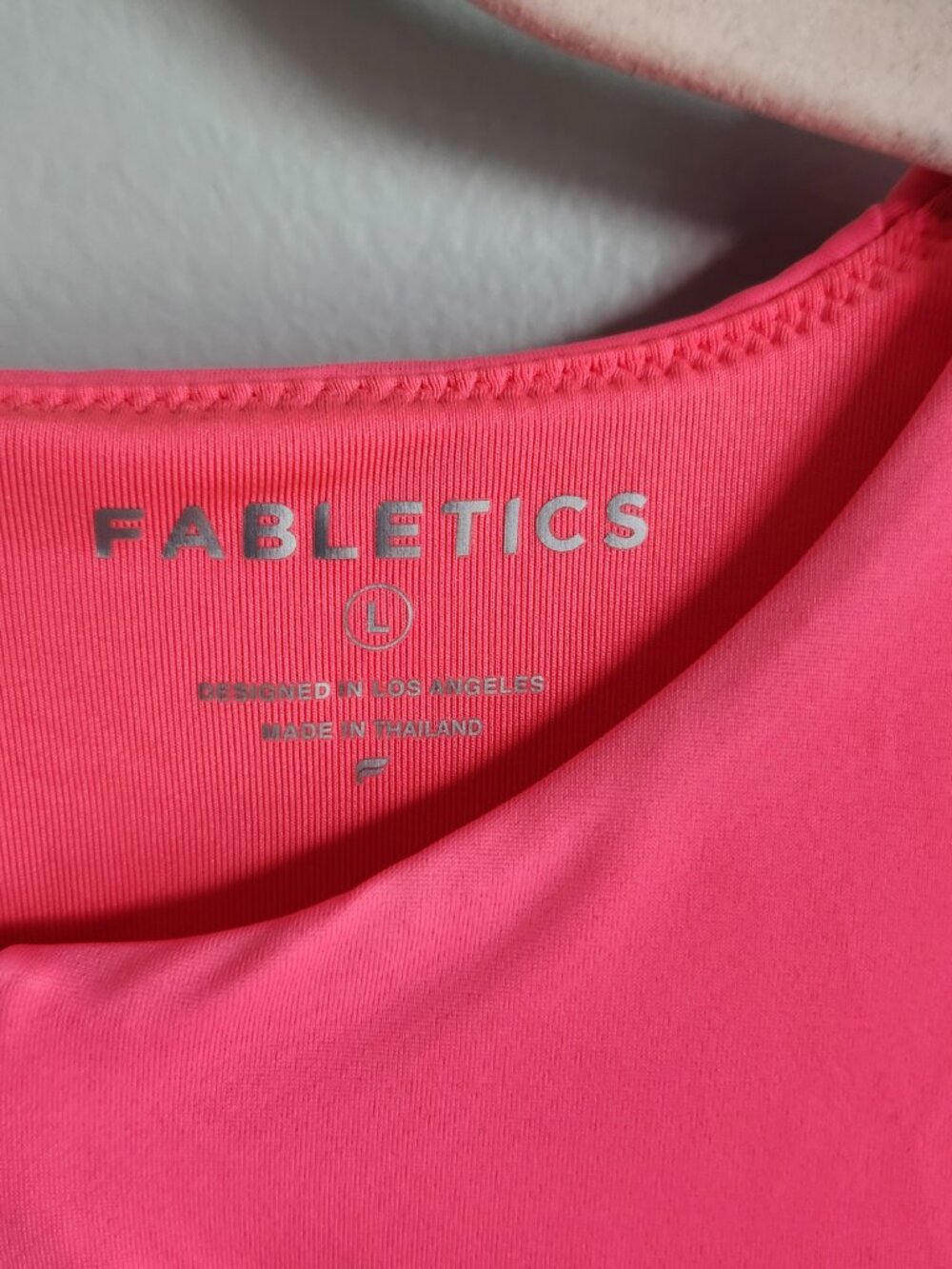 Fabletics Swimsuit Large Hot Pink Women's Zip Front One Piece Bathing Suit NEW - Picture 4 of 8